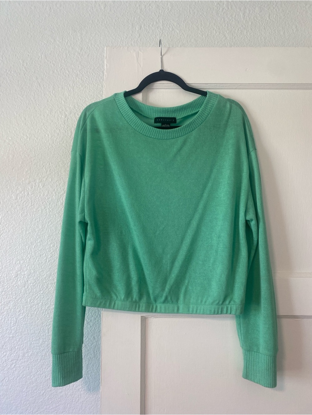 Sanctuary Women's Lightweight Boatneck Sweater, Aqua green